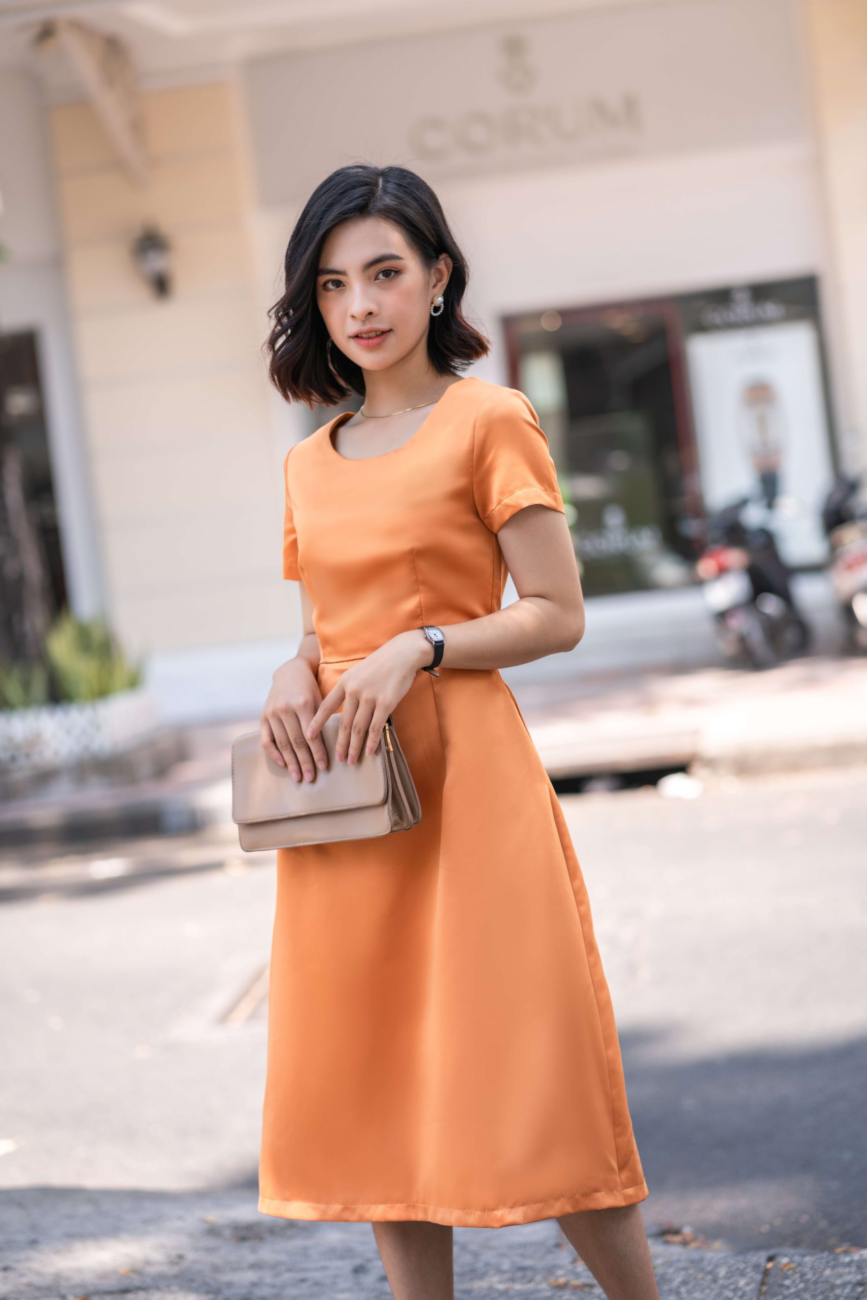 Đầm kate kẻ sọc siêu cute | Shopee Việt Nam